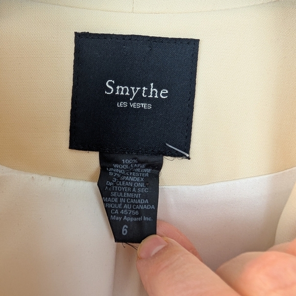 Smythe cream wool blazer size 6 VGUC (minor stains) - Picture 5 of 16